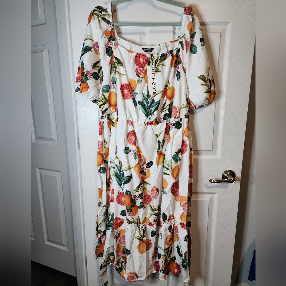 BLOOMCHIC NWT 22-24‎ 3X Multicolored Fruit Print Dress